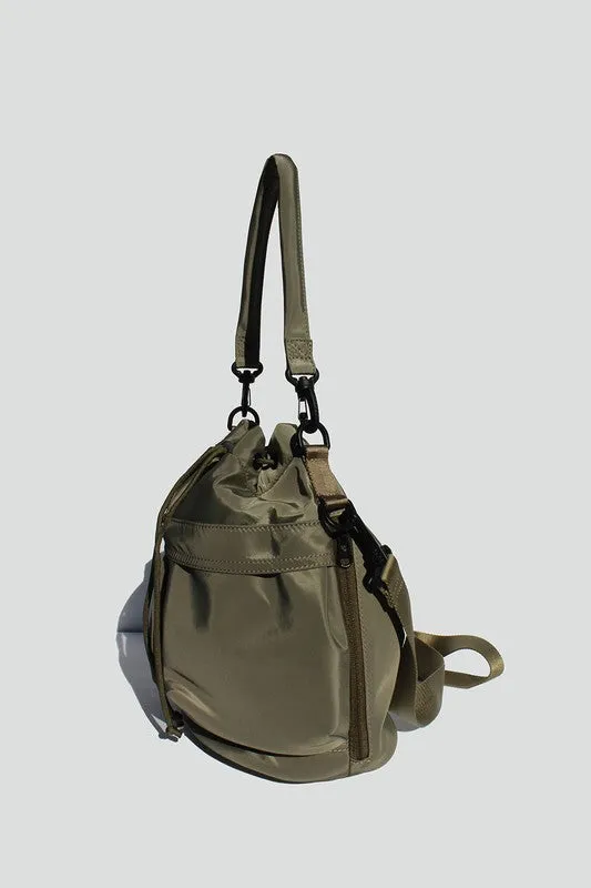 STREET LEVEL NYLON BUCKET BAG