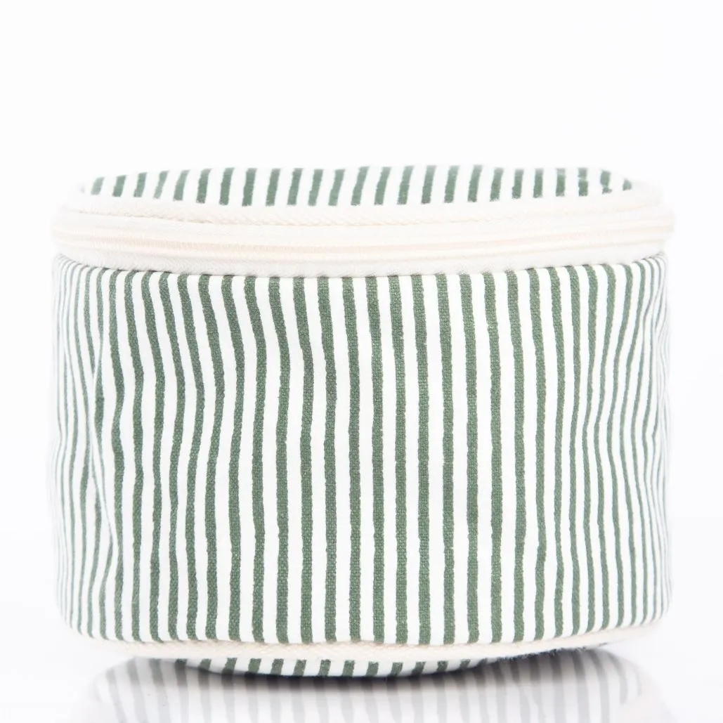 Stripes Round Case - Myrtle Green