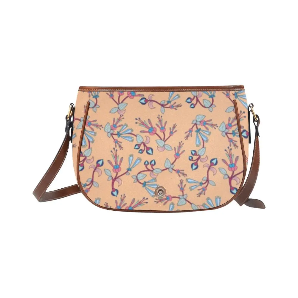 Swift Floral Peache Saddle Bag/Large