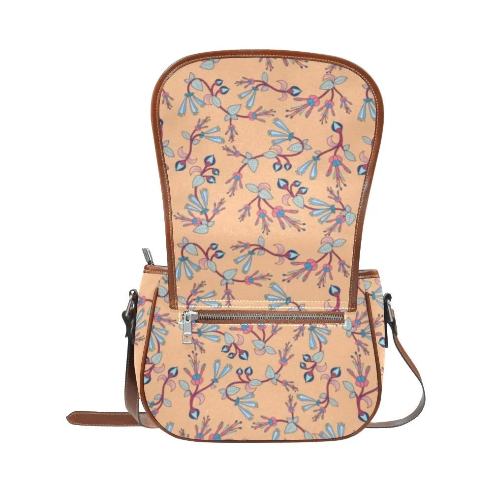 Swift Floral Peache Saddle Bag/Large