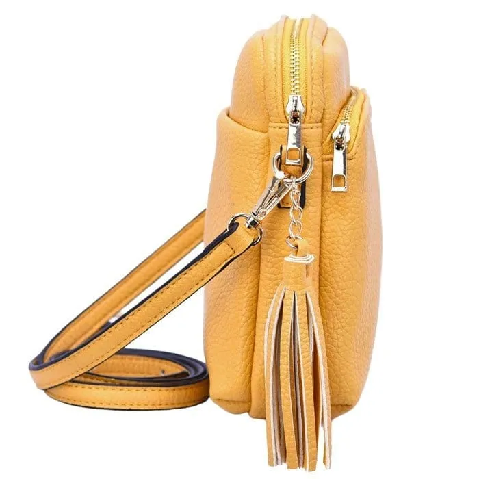 TB29220 Dual Compartment Crossbody w/ Tassel