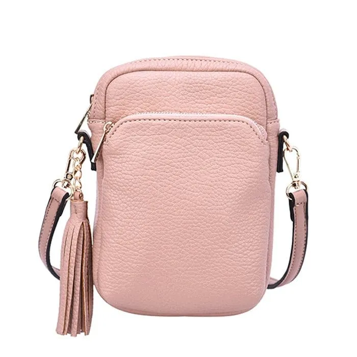 TB29220 Dual Compartment Crossbody w/ Tassel