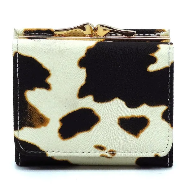 TEEK - Saffiano Kiss Lock Tri-fold Wallet