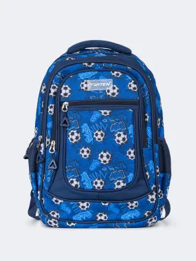 Topten Accessories The Ultimate Soccer  Backpack Unisex Back To School Bag Blue/White