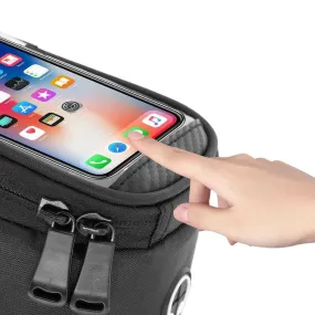 Touch Screen Waterproof Front Frame Top Tube Bicycle Pouch Hard Shell Large Capacity Cycling Front Storage Bag