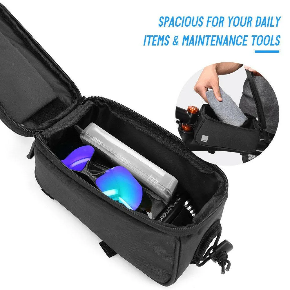 Touch Screen Waterproof Front Frame Top Tube Bicycle Pouch Hard Shell Large Capacity Cycling Front Storage Bag