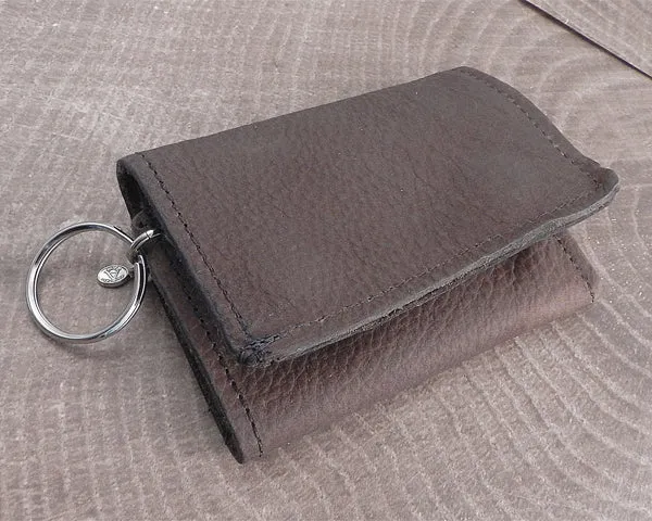 Trifold Wallet Black Leather Soft