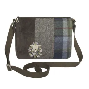 Tweed Applique Messenger Bag - Sheep 14340