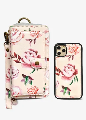 Ultimate Wristlet Phone Case in Blush Floral