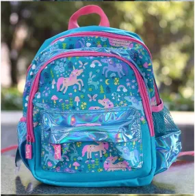 Unicorn Design Backpack with Front Pocket for Kids