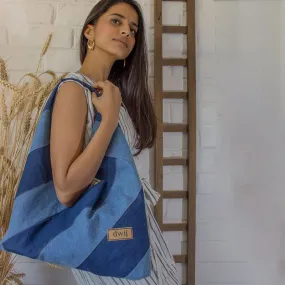 Upcycled Denim Tote Bag | Blue