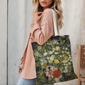 Van Gogh Print Vase of Flowers Canvas Tote Bag