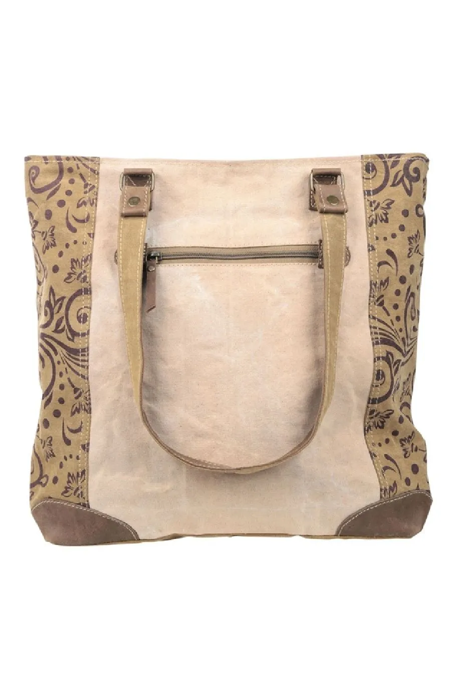 Vintage Flower Canvas Tote