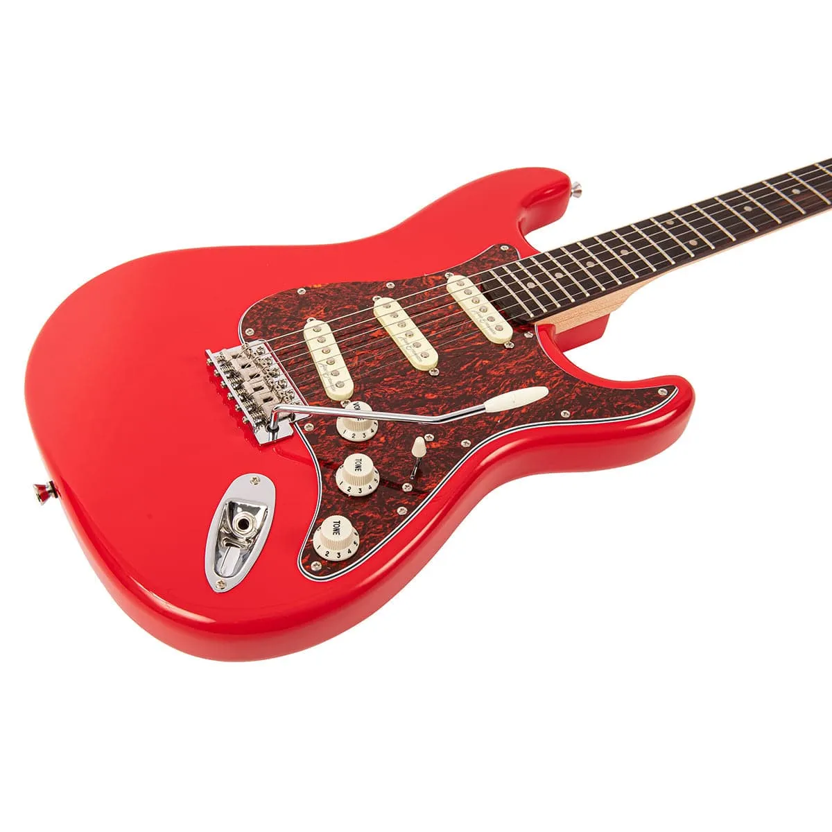 Vintage V60 Coaster Series Electric Guitar ~ Gloss Red