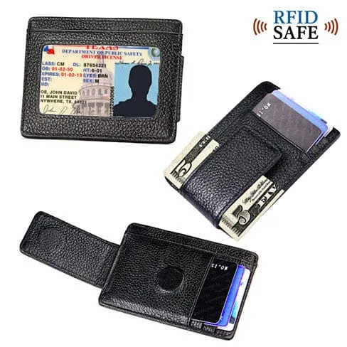 VistaShops Men's Money Clip with RFID Safe Wallet