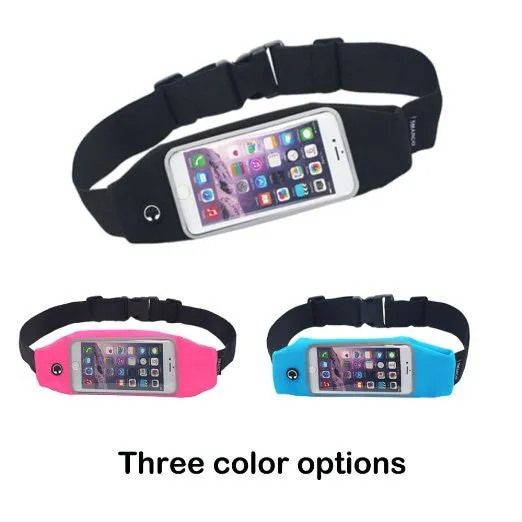 Waist Pack, Adjustable and Touchscreen Running Belt for iPhone6, iPod, Keys, Cash and Credit Cards