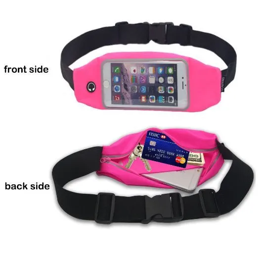 Waist Pack, Adjustable and Touchscreen Running Belt for iPhone6, iPod, Keys, Cash and Credit Cards