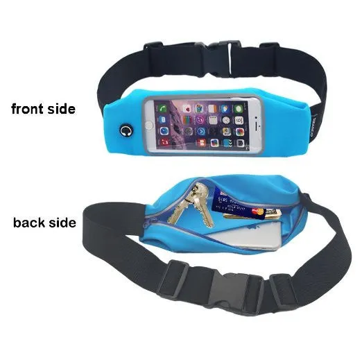 Waist Pack, Adjustable and Touchscreen Running Belt for iPhone6, iPod, Keys, Cash and Credit Cards