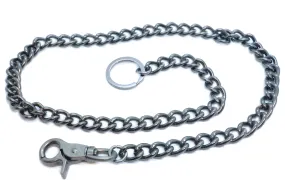 WC002 34" Wallet Twisted Curb Chain in Gunmetal Color