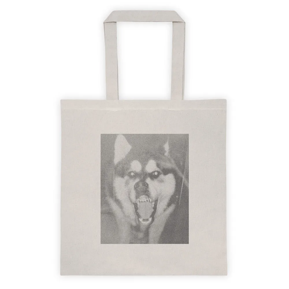 Wolf Dog Natural Canvas Tote bag