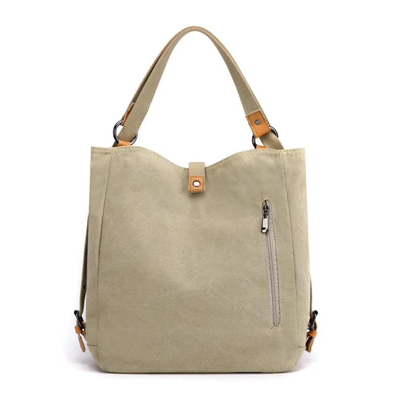 Women's Soft Canvas Multi-Functional Crossbody Bag