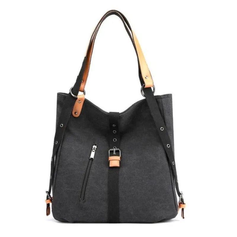 Women's Soft Canvas Multi-Functional Crossbody Bag