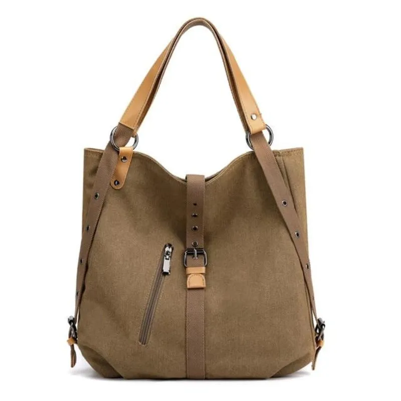 Women's Soft Canvas Multi-Functional Crossbody Bag