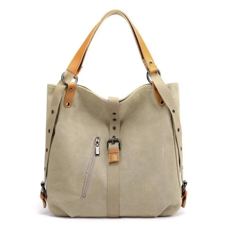 Women's Soft Canvas Multi-Functional Crossbody Bag