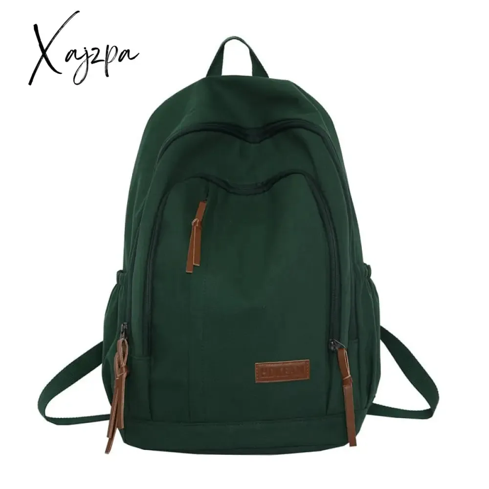 Xajzpa - Women Canvas Backpacks Large Men Girls Travel Laptop Travel Vintage School Bags For Teenager Boys Backbag Mochila Rucksack