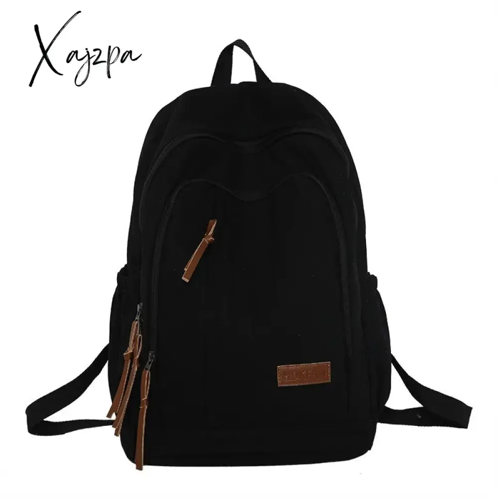 Xajzpa - Women Canvas Backpacks Large Men Girls Travel Laptop Travel Vintage School Bags For Teenager Boys Backbag Mochila Rucksack