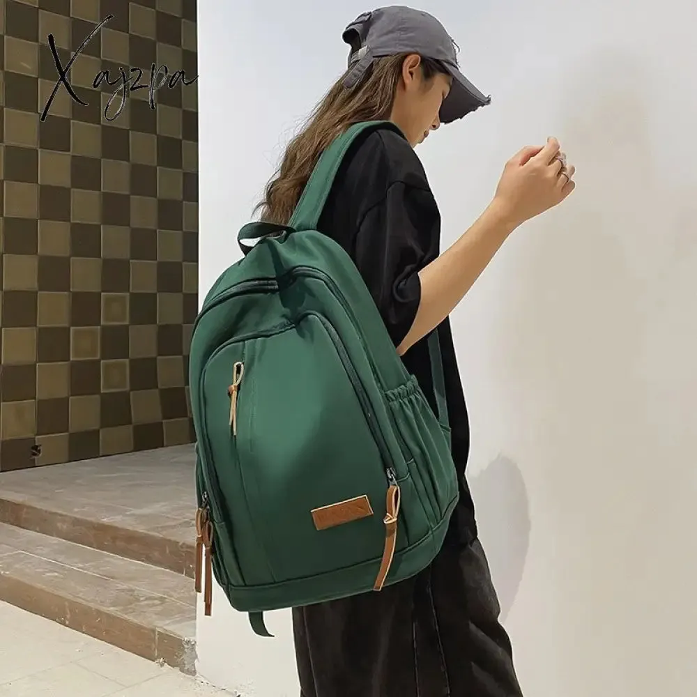 Xajzpa - Women Canvas Backpacks Large Men Girls Travel Laptop Travel Vintage School Bags For Teenager Boys Backbag Mochila Rucksack