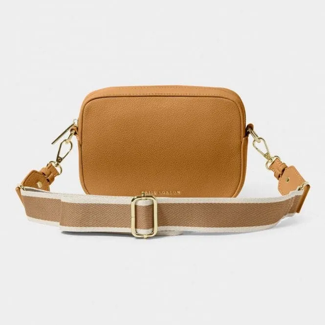 Zana Mini Canvas Strap Tan Crossbody Bag KLB3298