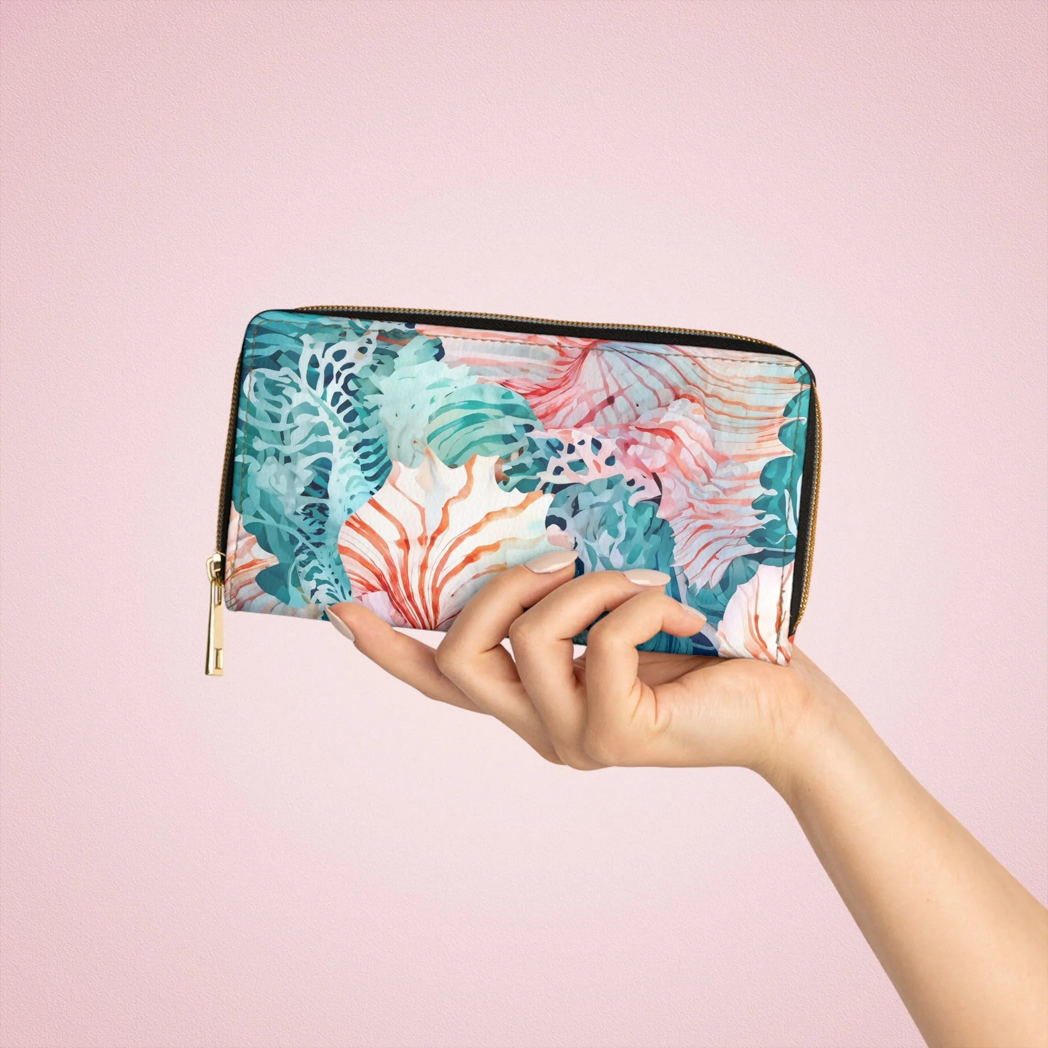 Zipper Wallet - Abstract Ocean Vibe